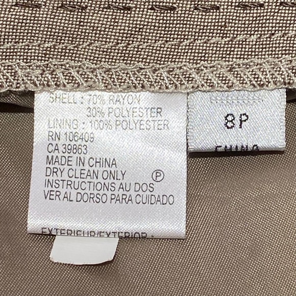 BROWN Wide Leg Flare Dress Pant Trousers Size 8P - Picture 7 of 10